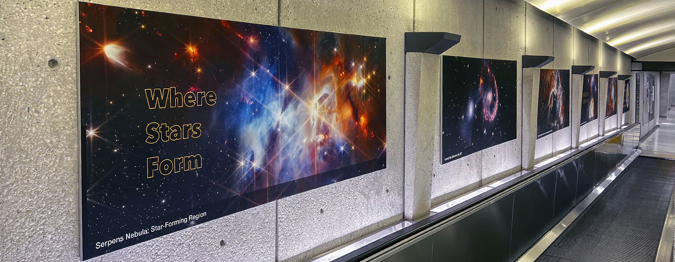 'Coast' Through the Cosmos with Webb at Dulles International Airport