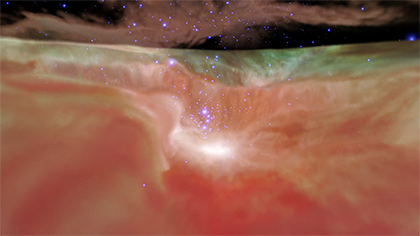 Infrared Visualization of the Orion Nebula