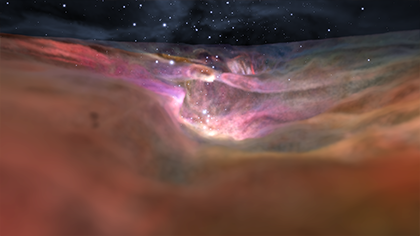 Visible Visualization of the Orion Nebula