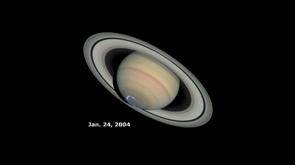Saturn's Aurora: Ring of Light (Annotated)