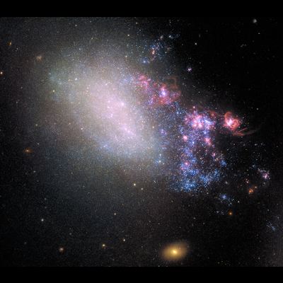 Galaxy Blazes with New Stars Born from Close Encounter