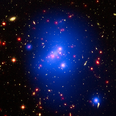 NASA's Great Observatories Weigh Massive Young Galaxy Cluster