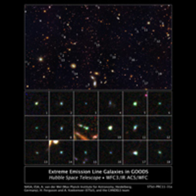 Hubble Uncovers Tiny Galaxies Bursting with Star Birth in Early Universe