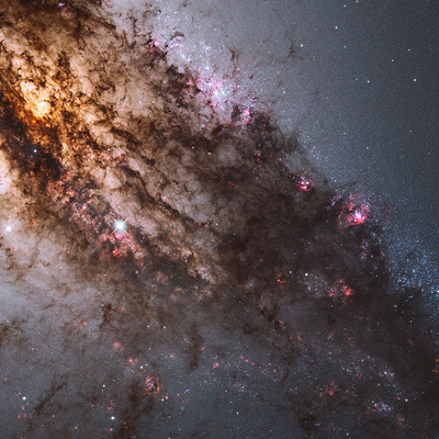 Firestorm of Star Birth in the Active Galaxy Centaurus A