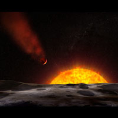 Superhot Planet Likely Possesses Comet-like Tail