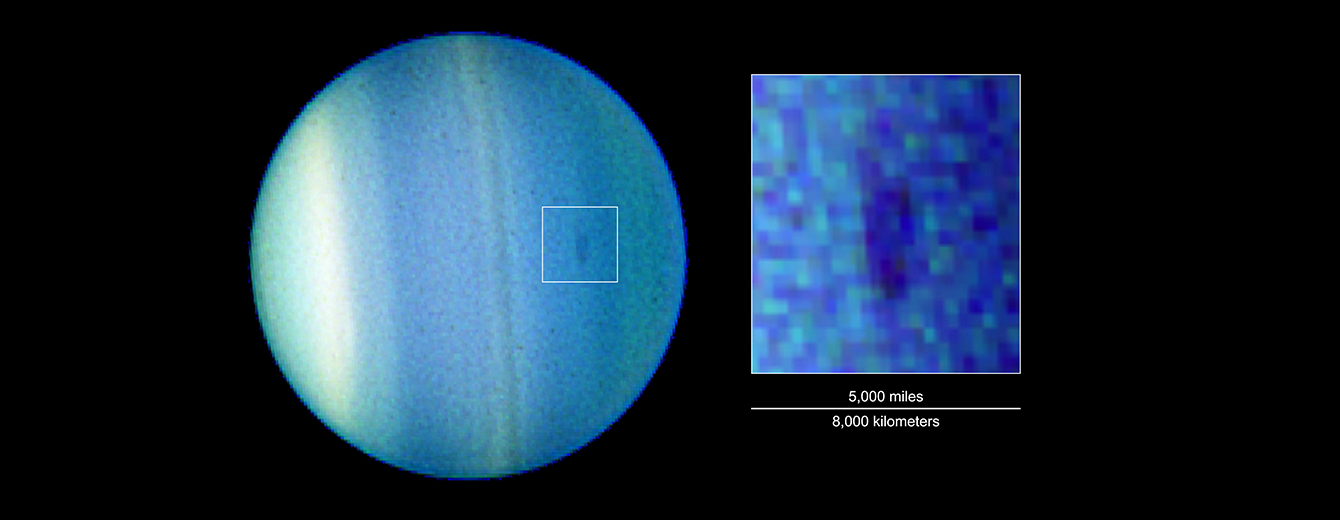 Hubble Discovers Dark Cloud in the Atmosphere of Uranus
