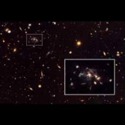 Hubble Captures Galaxy in the Making
