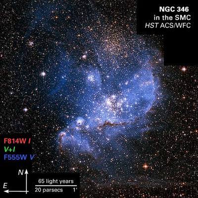 Hubble Finds Infant Stars in Neighboring Galaxy