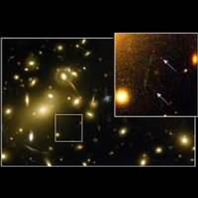 Gravitational Lens Helps Hubble and Keck Discover Galaxy Building Block