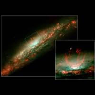 Burst of Star Formation Drives Bubble in Galaxy's Core