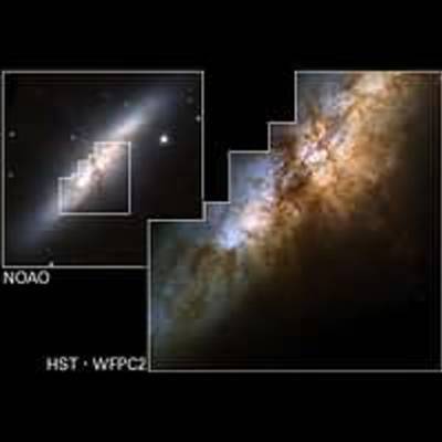 Hubble Spies Huge Clusters of Stars Formed by Ancient Encounter