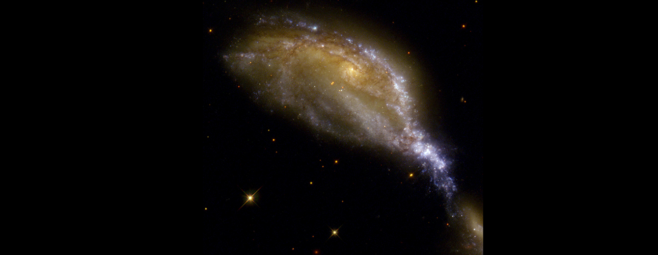 A Bird's Eye View of a Galaxy Collision