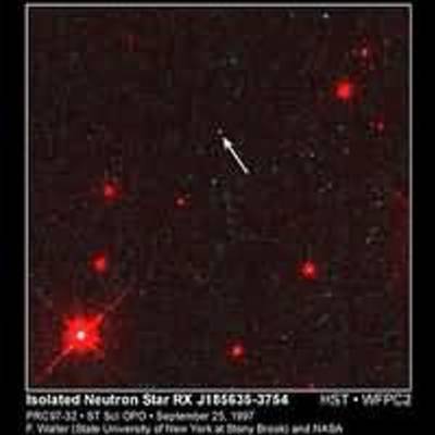 Hubble Sees a Neutron Star Alone in Space 