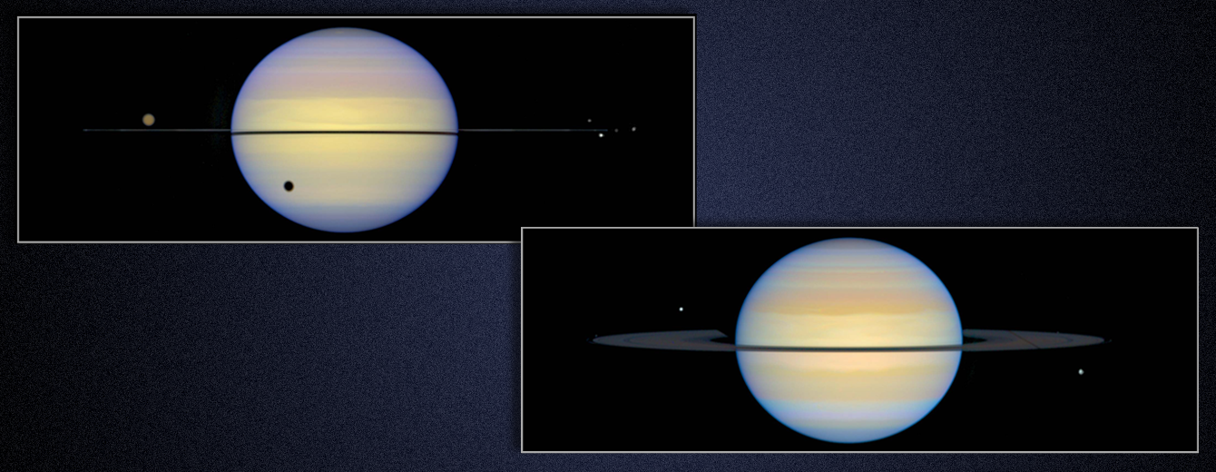 Edge-On View of Saturn's Rings