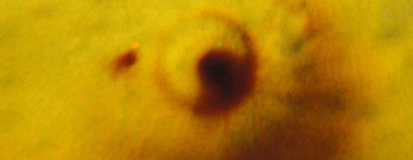 Flat Projection of Large Comet Impact on Jupiter