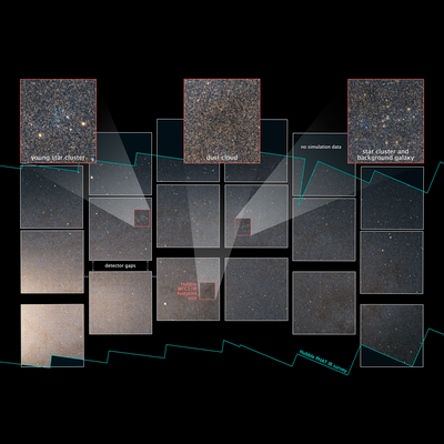Simulated WFIRST Observation of Andromeda Galaxy with Pullouts (Annotated)
