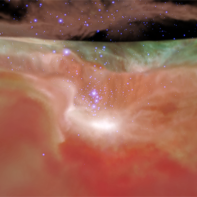 Infrared Visualization of the Orion Nebula