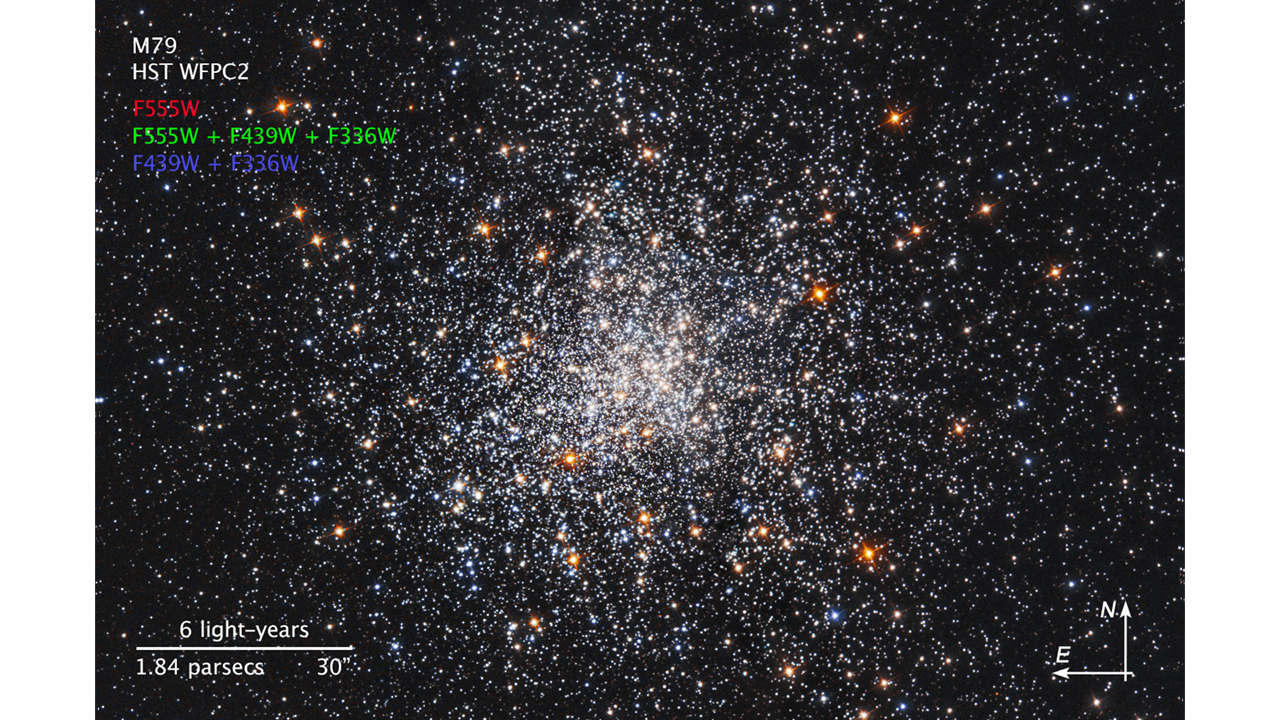  Compass Image for Globular Cluster Messier 79 (M79, NGC 1904 )