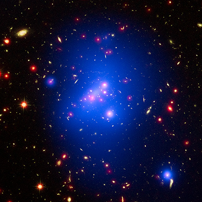Hubble, Chandra, Spitzer Composite of Massive Galaxy Cluster IDCS J1426.5+3508