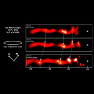 Compass and Scale Image for AU Microscopii