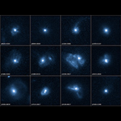 Outflows from 12 Merging Galaxies