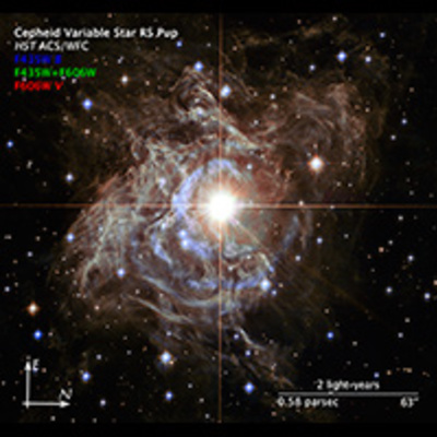 Compass and Scale Image for RS Puppis