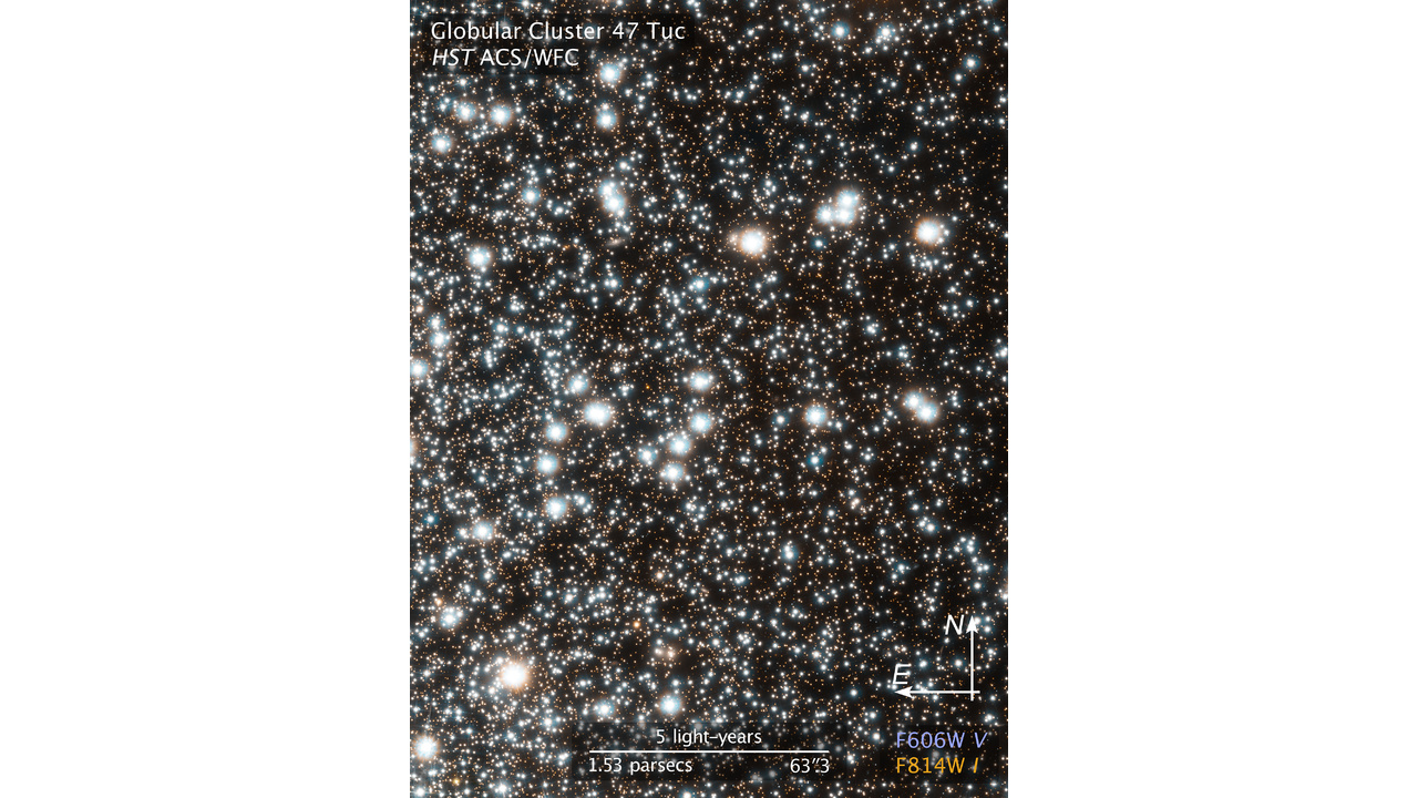  Compass and Scale Image for 47 Tucanae