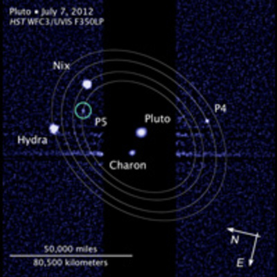 Compass and Scale Image of Pluto