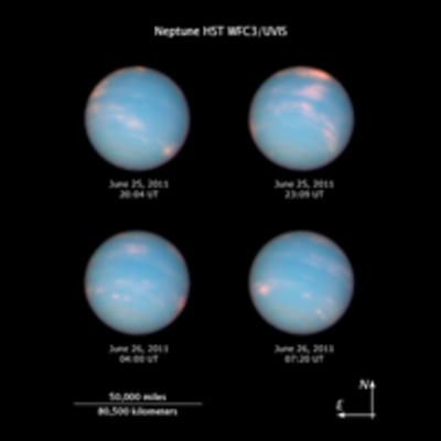 Compass and Scale Image of Neptune