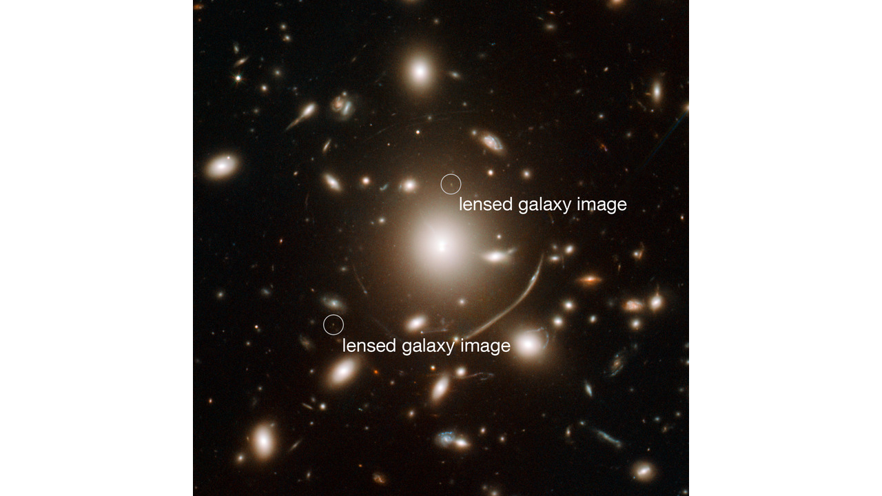  Lensing Galaxy Cluster Abell 383 (Annotated)