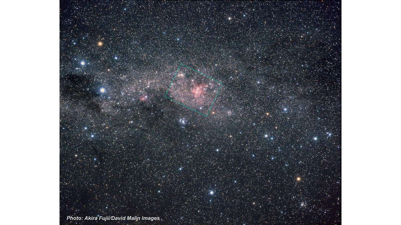  Ground Image and Constellation Region Around Carina Nebula