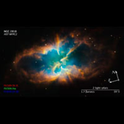 Compass and Scale Image of NGC 2818