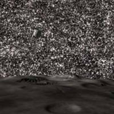 Artist's View from a Planet in a Compact Galaxy