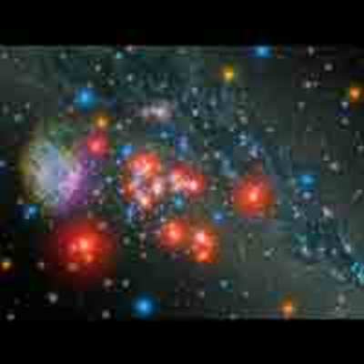 Artist's Impression of Massive Star Cluster