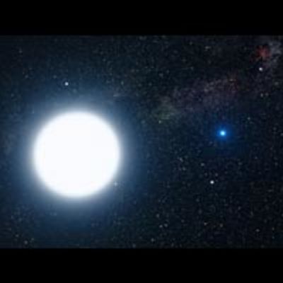 An Artist's Impression of Sirius A and Sirius B