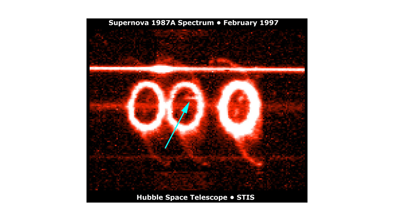  STIS Discovers High-Speed Gas from Collision Around Supernova 1987a