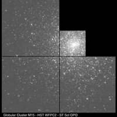 Inside Globular Cluster M15 (with Label)