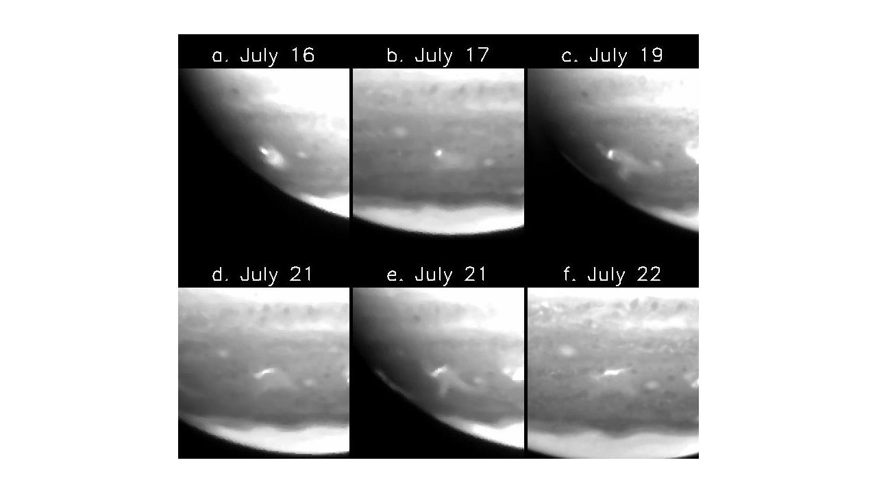  Hubble Shows Evolution of Ejecta from the "A" Comet Impact Site