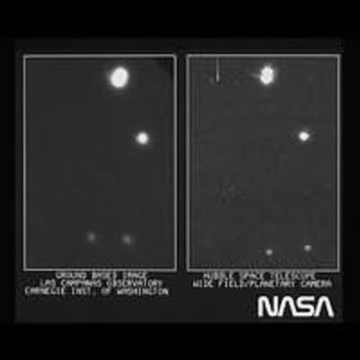 First Image Taken by Hubble's Wide Field Planetary Camera
