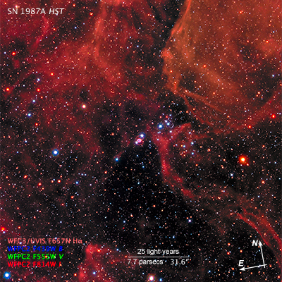 Scale and Compass for SN 1987A
