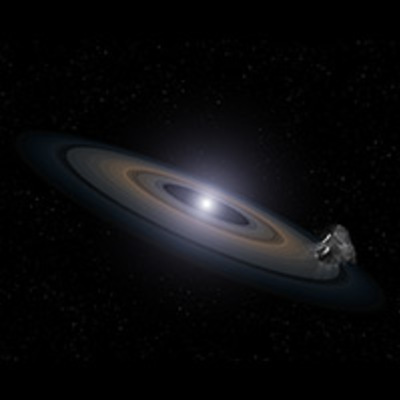 Artist's Impression of a White Dwarf 'Polluted' with Planet Debris