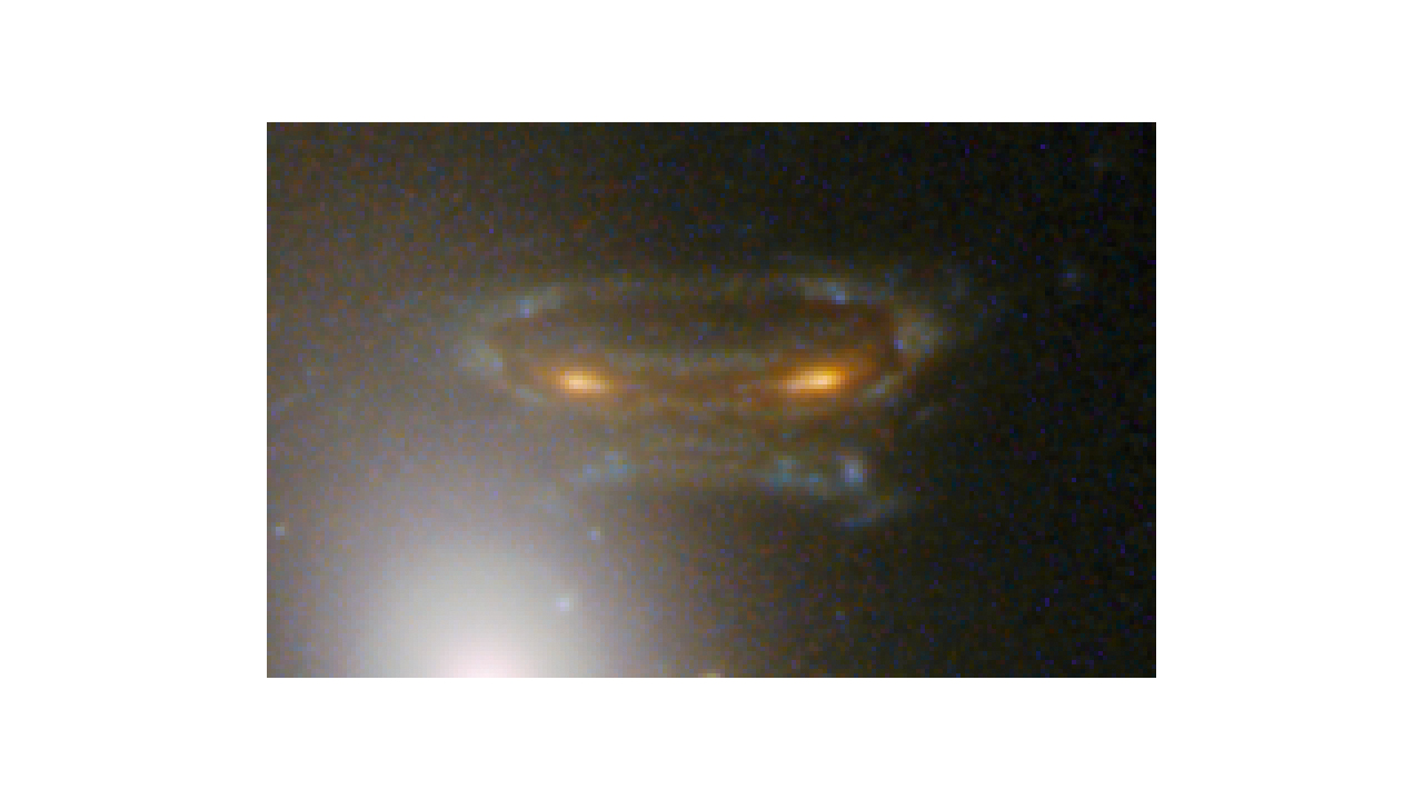  Gravitationally Lensed Image of Distant Galaxy in Abell 68