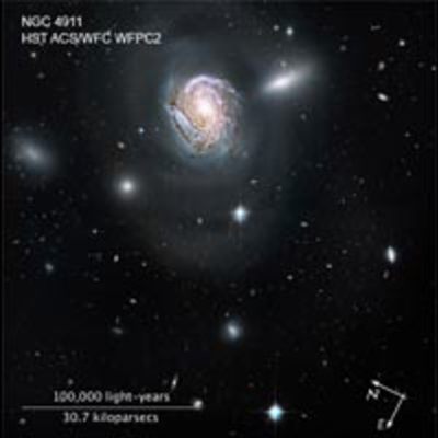 Compass and Scale Image for NGC 4911