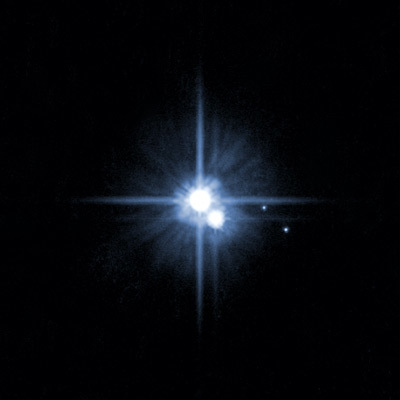 Pluto and Its Moons: Charon, Nix, and Hydra- Unlabeled