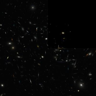Galaxy Cluster Imaged by WFPC2 (Simulation)