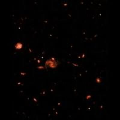 ACS Z-band Simulation of Primordial Galaxies (Annotated)