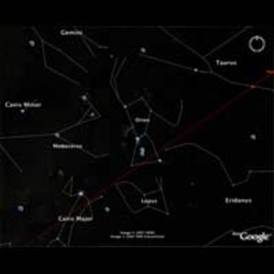 Constellation Image from the Sky in Google Earth