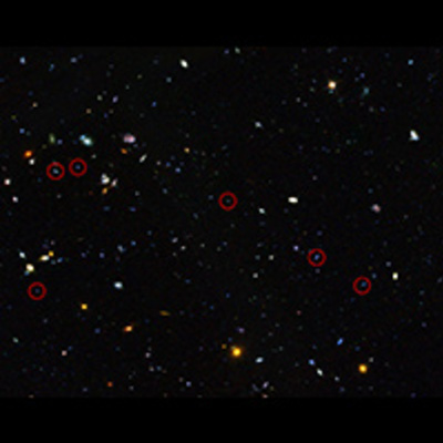 GOODS Field Containing Distant Dwarf Galaxies Forming Stars at an Incredible Rate (Illustrated)