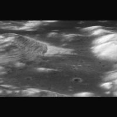 Hubble Image Overlaid on Modeling of Apollo 17 Landing Site