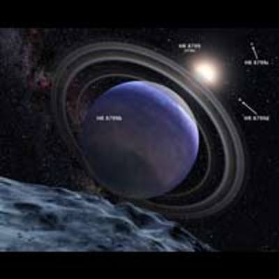 Artist's Concept of Exoplanet HR 8799b (Annotated)